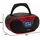 Aiwa BBTU-500DAB/RD Dab+ tragbares CD-Radio mit Farbdisplay, 6,1 cm 2,4". Bluetooth 5.0, USB, CD/CDR/RW/MP3, Dab+. Farbe: Rot