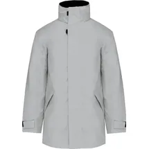 Kariban Herren Parka Kapuzenparka Regenmantel Isolierjacke Winterjacke, Größe:L, Farbe:Snow Grey - Grau - L