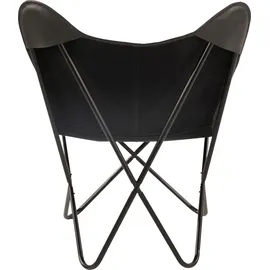 Lesli Living Buffalo Gartenstuhl 75 x 75 x 87 cm schwarz klappbar