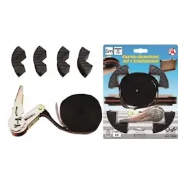 BGS Diy 3554 | Knarren-Spannband mit 4 Schutzbacken 5 m x 25 mm