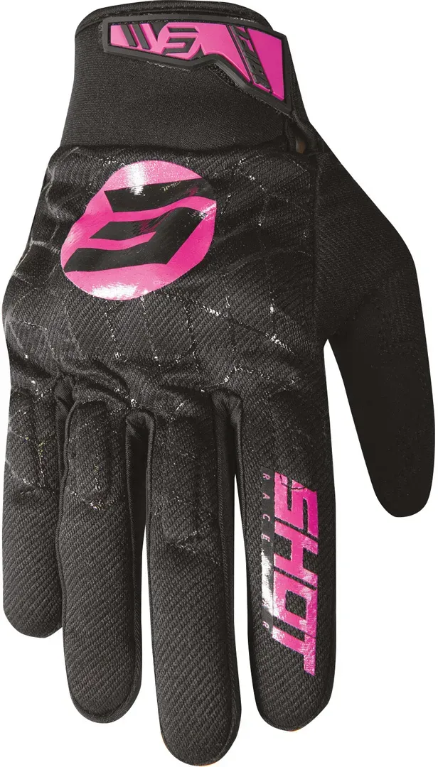 Shot Drift Spider Motocross Handschuhe, schwarz-pink, Größe L für Männer