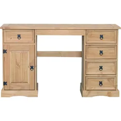 Schreibtisch HOME AFFAIRE, gelb (honig, honig, honig), B:140cm H:76cm T:48cm, Tische, Schubladen mit Metallauszügen