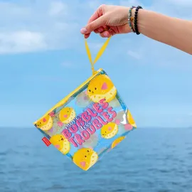 Legami - Strandtasche für Frauen, Pufferfish, mit Reißverschluss und Seitenriemen, Halterung für Badeanzug und Strandzubehör, ideal für Mädchen, Frauen, 20 x 16 cm