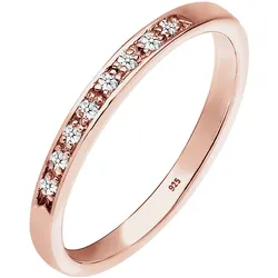 Elli DIAMONDS Aufsteckring Funkelnd Diamant (0.04 ct) 925 Silber Ringe   Damen 