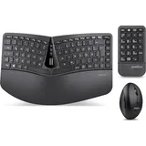 Perixx PERIDUO-606A 3-in-1 Kabellose Ergonomische Tastatur Maus enthalten RF Wireless