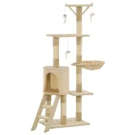 vidaXL Katzen-Kratzbaum 138 cm beige