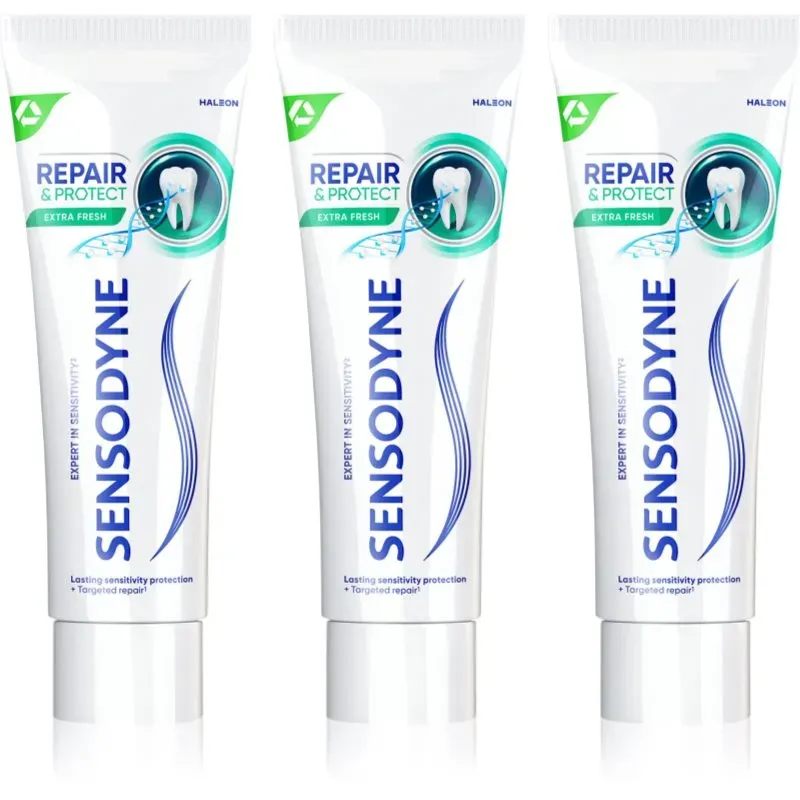 Sensodyne Repair & Protect Extra Fresh Zahnpasta zum Schutz von Zähnen und Zahnfleisch 3x75 ml