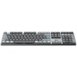 Hama mechanische Tastatur kabellos (Multi-Device 1x Funk, 2X Bluetooth für PC, Laptop, Tablet, Gaming Tastatur, Low Profile, lineare Switches, verstellbare Tippwinkel, dimmbar, QWERTZ DE) schwarz