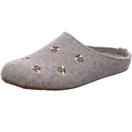 HAFLINGER Everest Api Filzpantofffeln mit Applikation Steingraumeliert (84), Gr. 41