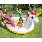 Intex Einhorn Planschbecken mit Sprinkler 272 x 193 x 104 cm