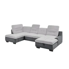 Lounge Collection Wohnlandschaft Chenille 3-Sitzer Grau