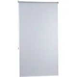 Relaxdays Thermo Verdunklungsrollo, Hitzeschutz, Fenster Seitenzugrollo, Klemmfix ohne bohren, 90x160, Stoff 86 cm, weiß