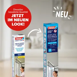 Tesa Insektenschutzfenster Anklipsrahmen 120 x 140 cm Anthrazit