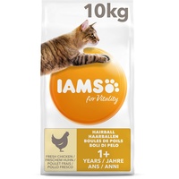 Iams for Vitality zur Haarballenreduzierung mit frischem Huhn 10 kg