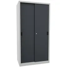 Pavoy Schiebetürenschrank, 1950x1000x600 mm, 4 Böden verzinkt, RAL 7035/7016