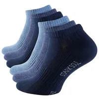 STARK SOUL® Sneaker Socken 6 Paar Unisex in blautöne-mix