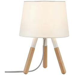 Paulmann Neordic Tischleuchte Berit E27   max. 20W Weiß Holz Stoff Holz Metall 79646
