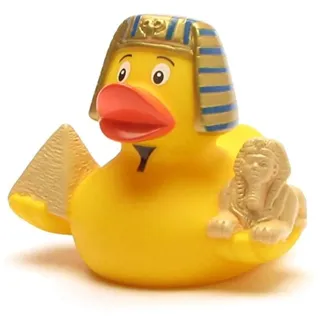 Duckshop I City Duck Ägypten I Quietscheente - L: 7,5 cm I inkl. Badeenten-Schlüsselanhänger im Set I Geschenk für Ägypten Liebhaber I Geschenk für Reisende