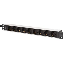 Digitus Steckdosenleiste 2 m Schwarz/Silber 9 St.
