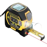 3 In 1 Laser-entfernungsmesser, Reichweite Bis Zu 60 M, Mit Kreuzlaser, Maßband, Speicher Für 20 Messwerte, 5m-band, Laser-messgerät, Hd-lcd