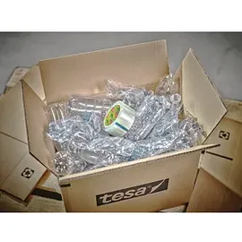 Tesa Packband ECO Ultra Strong ecoLogo & transparentes Kunststoff-Packband mit extra starker Haftkraft - umweltfreundliches Klebeband, lösemittelfrei hergestellt - 66 m x 50 mm