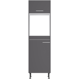 Optifit Hochschrank für Backofen u. Kühlschrank Ingvar420 60 cm Anthrazit Matt