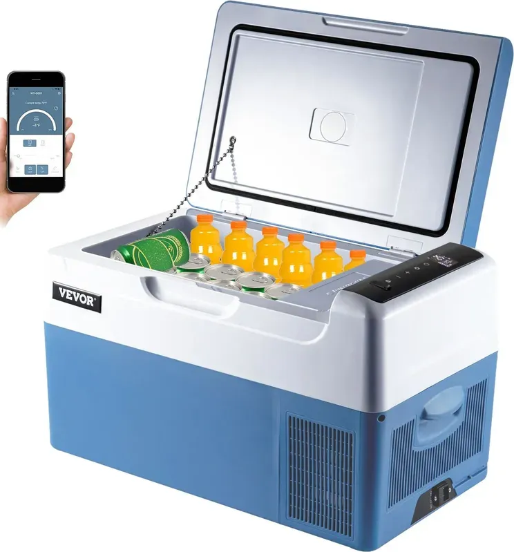 【5€ Rabatt mit Gutschein】VEVOR Portable Fridge, 22L Cool Box, Car Fridge, Electric Freezer Box, Small Freezer for Car, Camping, Truck, Boat [Energy Class B]