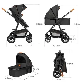 lionelo Amber 2 in 1 grey graphite