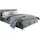 home collective Polsterbett Doppelbett 140x200 cm Samt grau | mit Lattenrost aus Metall und Stauraum mit hydraulischem Bettkasten