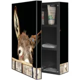 Banjado XXL Medizinschrank Abschliessbar 35x46x15cm Arzneischrank Anthrazit Aus Metall Mit Motiv Esel
