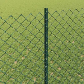 vidaXL Zaun mit Pfosten 1,4 x 10 m Grün/Stahl