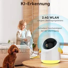 Avylet 2K/3MP Babyphone mit Kamera APP 360° 5" WLAN Video Babyfone