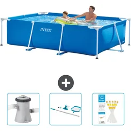 Intex Rahmenschwimmbecken rechteckig – 260x160x65 cm – Zubehör CB82 Blau No Size