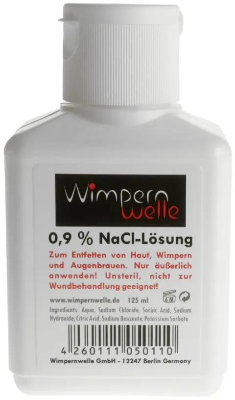 Wimpernwelle Physiologische Kochsalzlösung, 125 ml