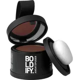 BOLDIFY Ansatzpuder 4g - Haar Concealer zur Haarverdichtung für Frauen und Männer, Grauabdeckung für 24h, wasserfestes Haar Make-up zum Ansatz kaschieren (Kupferbraun)