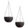 Hti-Living Nessa 2er Set Blumenampel Rattanoptik 0 x 0 x 0 cm Braun