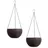 Hti-Living Nessa 2er Set Blumenampel Rattanoptik 0 x 0 x 0 cm Braun