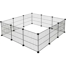 Kerbl Pet Indoor-Freigehege Hopsi, 35x35 cm je Element, 12x Gitter- Elemente, Für Kleintiere / Welpen / Kitten