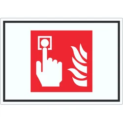 Brandmelder Symbol Aufkleber A0 (841x1189mm)
