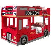 58aufmkessel Autobett, Rot, Holzwerkstoff, 90x200 cm, Kinder- & Jugendzimmer, Kindermöbel, Kinderbetten, Spielbetten