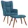 vidaXL Relaxsessel mit Hocker Samt 70 x 70 x 90 cm Blau