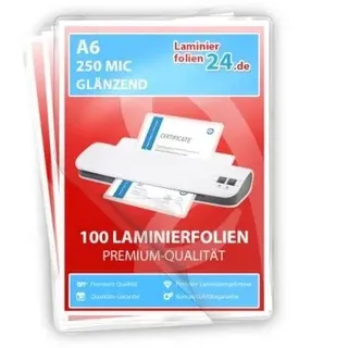 Laminierfolien A6, 2 x 250 Mic, glänzend