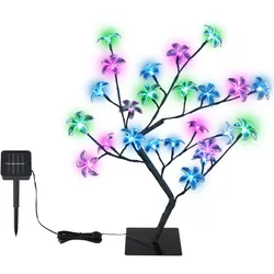 Solarlampen für Außen Garten Deko Solarleuchte Außenbereich Stecklampe im Baum Design, Erdspieß Blüten Baum, LED, H 60 cm