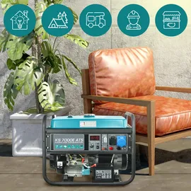 Könner & Söhnen KS 7000E ATS Stromerzeuger Strom Generator Benzin Notstromaggregat 5.5 kW