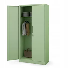 Jan Nowak Mehrzweckschrank, Grün, Metall, 90x185x45 cm Arbeitszimmer, Aktenschränke