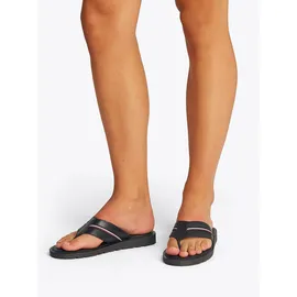 Tommy Hilfiger Herren Flip Flops Core Toe Post aus Leder, Schwarz (Black), 41