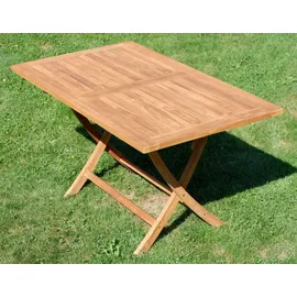 ALEOS. ECHT TEAK Klapptisch 140 x 80 x 77 cm Braun