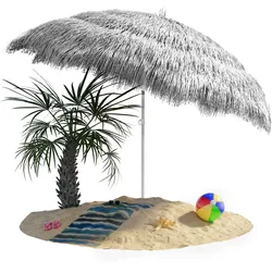 Sonnenschirm Hawaii Hellgrau Ø160cm UV-Schutz 30+