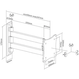NeoMounts FPMA-W820 10-24" silber