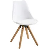 Carryhome Stuhl, Weiß, Eiche, Textil, Kautschukholz, massiv, eckig, 48x85x55 cm, Reach, Stoffauswahl, Typenauswahl, Esszimmer, Stühle, Esszimmerstühle, Vierfußstühle